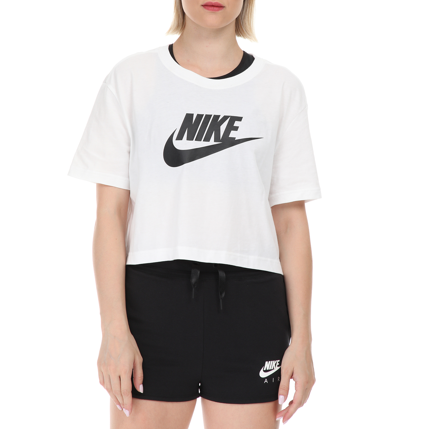 Γυναικεία/Ρούχα/Αθλητικά/T-shirt-Τοπ NIKE - Γυναικείο t-shirt ΝΙΚΕ NSW TEE ESSNTL CRP ICN FTR λευκό