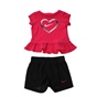 NIKE-Παιδικό σετ μπλούζα και σορτς NIKE HEART ροζ μαύρο