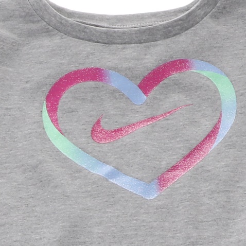 NIKE-Παιδικό σετ μπλούζα και σορτς NIKE HEART γκρι ροζ