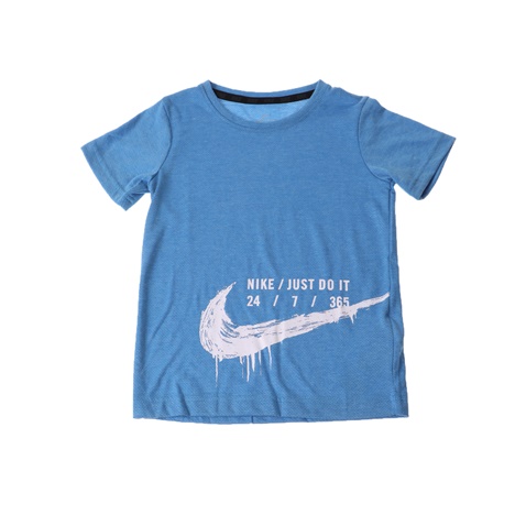 NIKE KIDS-Αγορίστικη κοντομάνικη μπλούζα NIKE BREATHE  HYPER DRY  μπλέ