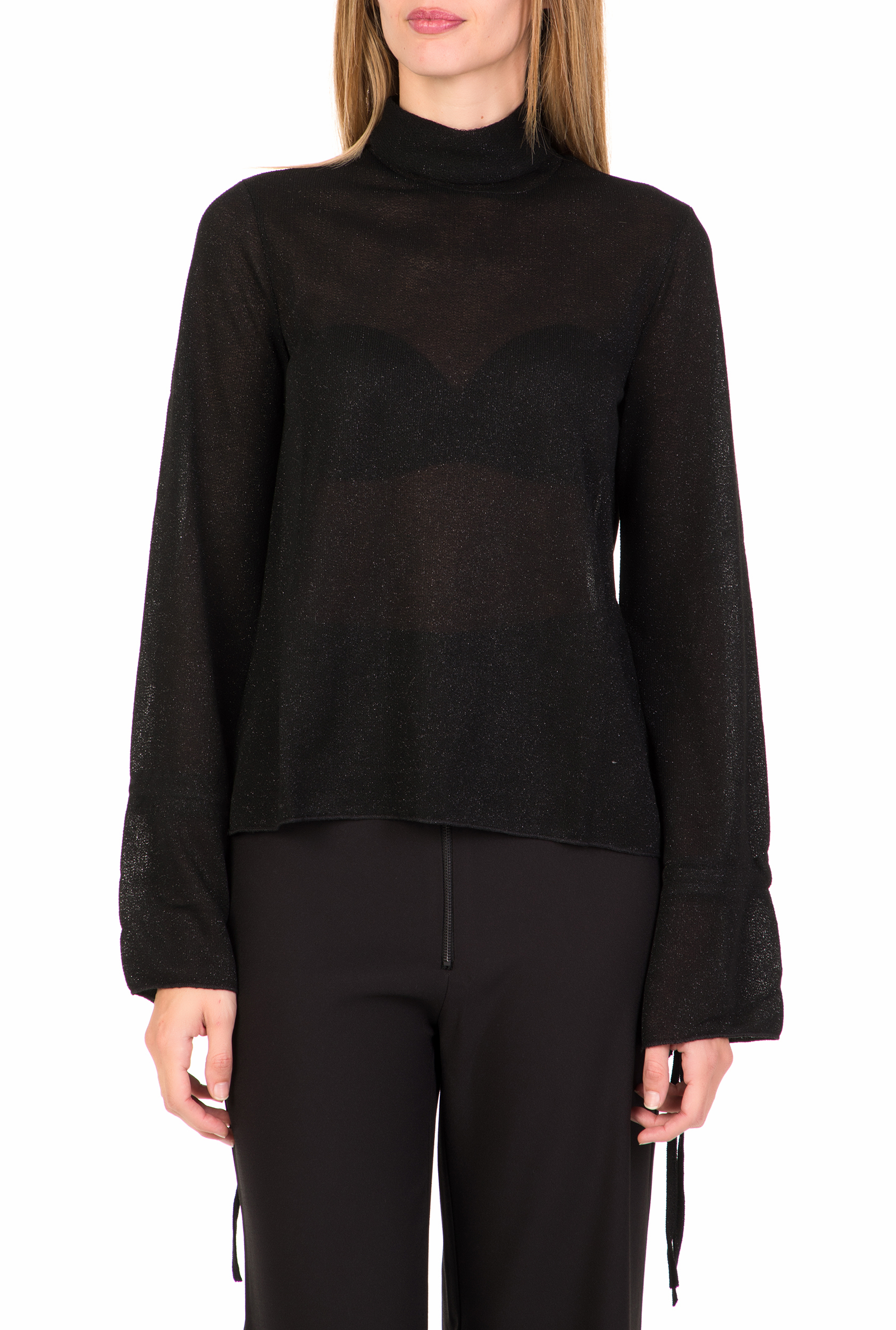 LA DOLLS - Γυναικεία ζιβάγκο μπλούζα GLAMOROUS μαύρη Γυναικεία/Ρούχα/Μπλούζες/Μακρυμάνικες