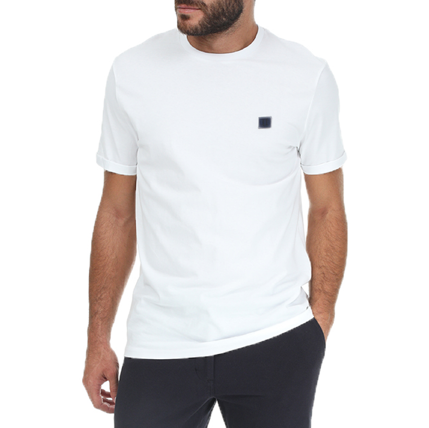 LES DEUX Ανδρική κοντομάνικη μπλούζα LES DEUX Piece λευκή