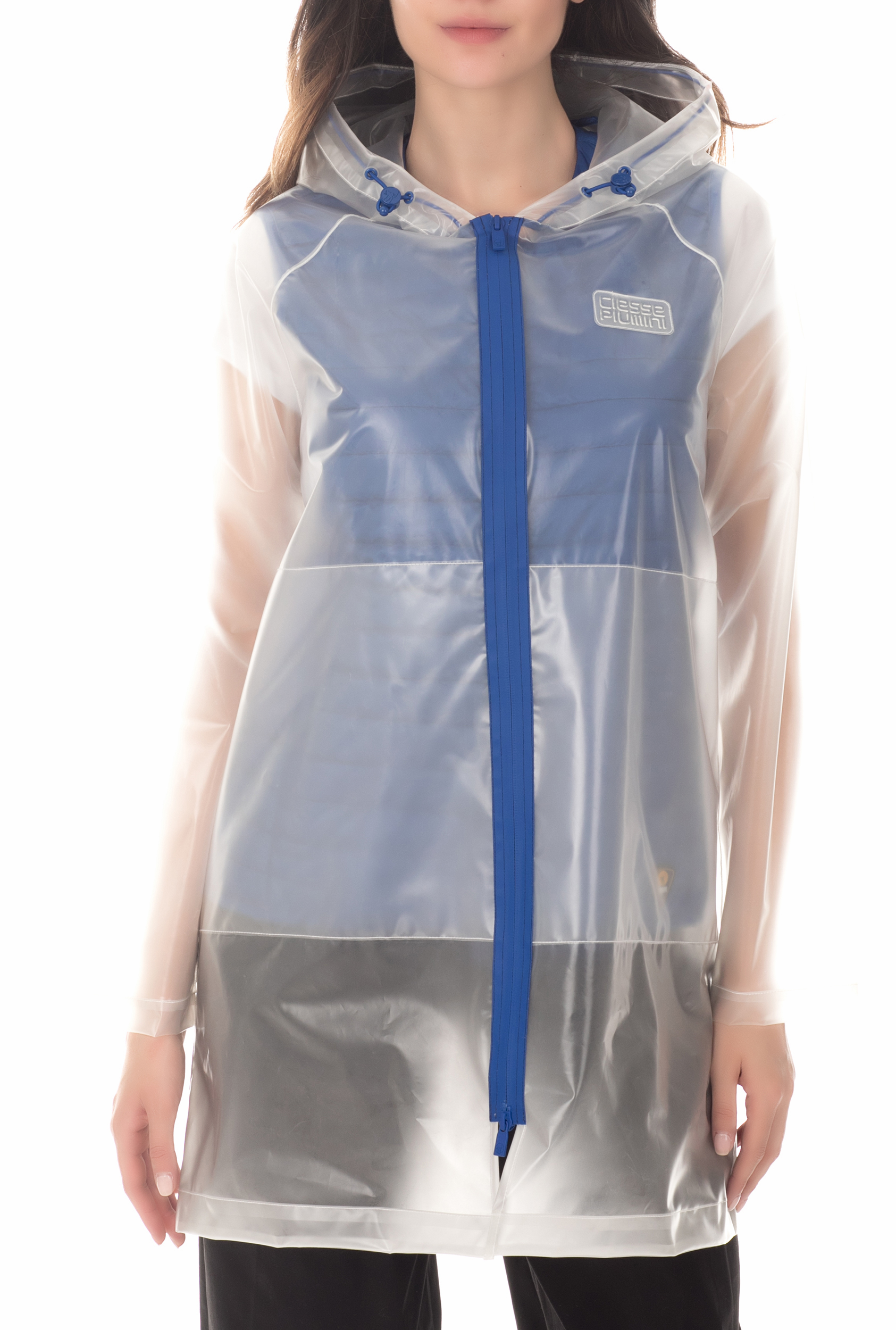 Γυναικεία/Ρούχα/Πανωφόρια/Μπουφάν CIESSE PIUMINI - Γυναικείο μπουφάν CIESSE PIUMINI SHARON - HOODY διάφανo-μπλε