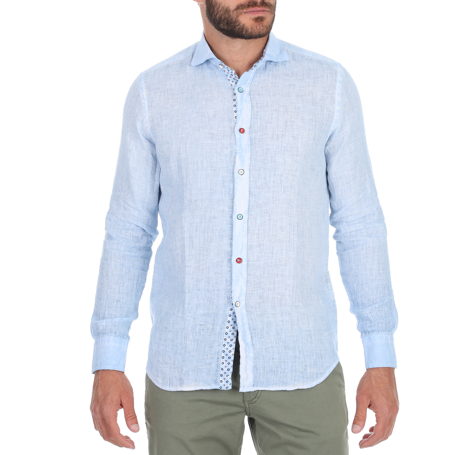 Ανδρικά/Ρούχα/Πουκάμισα/Μακρυμάνικα SSEINSE - Ανδρικό πουκάμισο SSEINSE ανοιχτό μπλε