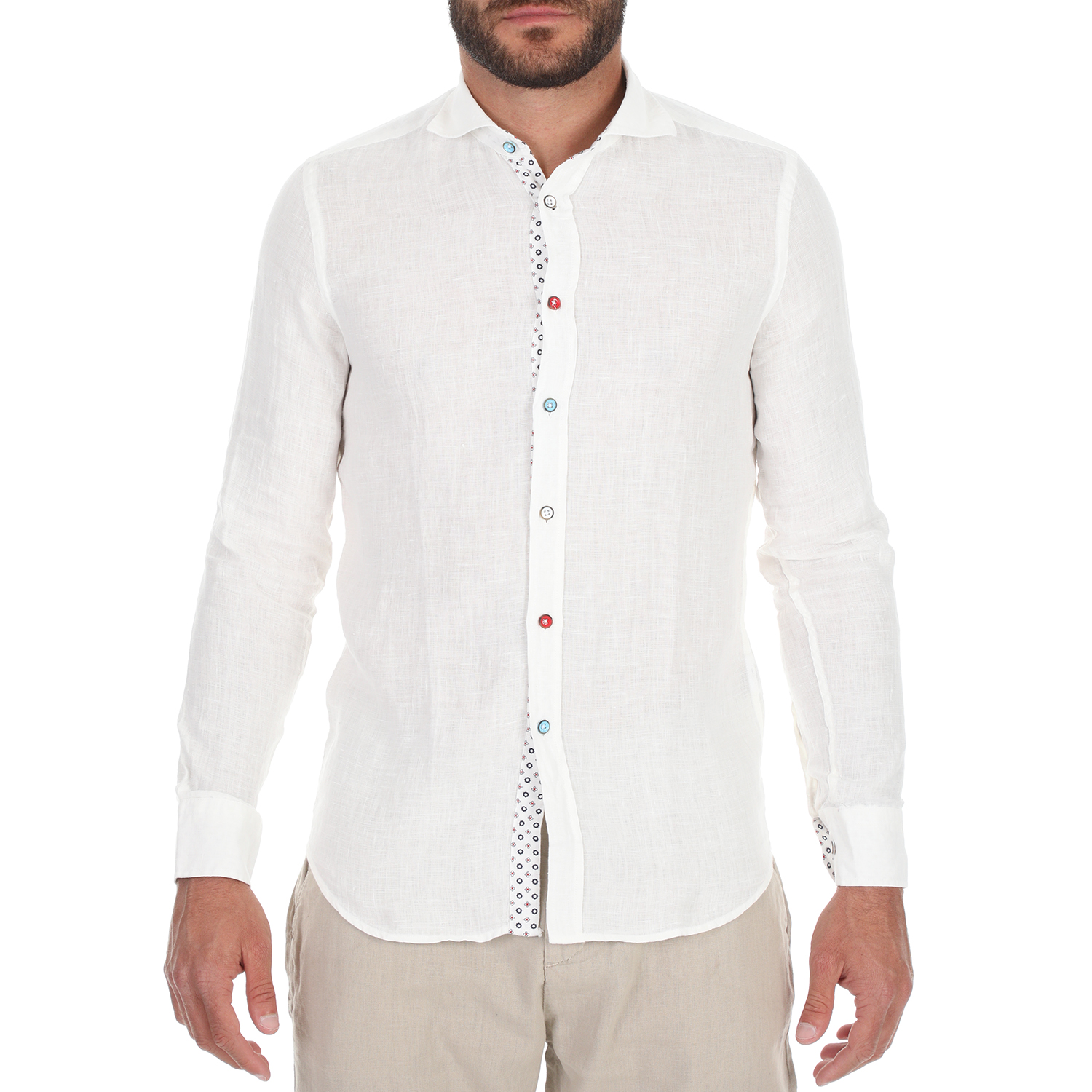 SSEINSE Ανδρικό πουκάμισο SSEINSE λευκό