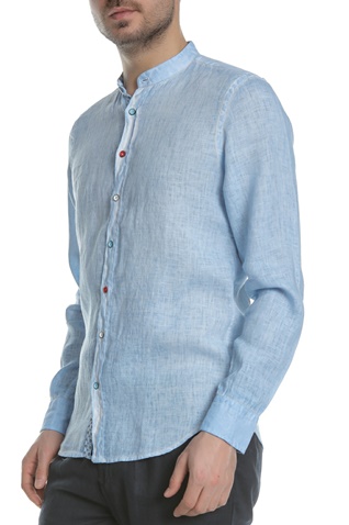 SSEINSE-Ανδρικό μακρυμάνικο πουκάμισο λινό SSEINSE γαλάζιο