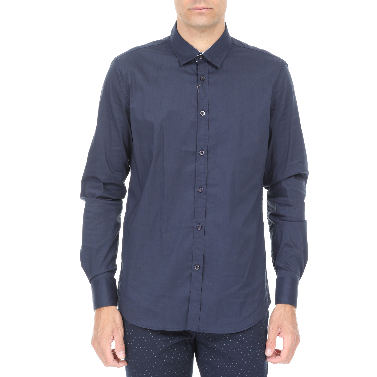 Ανδρικά/Ρούχα/Πουκάμισα/Μακρυμάνικα SSEINSE - Ανδρικό πουκάμισο SSEINSE μπλε