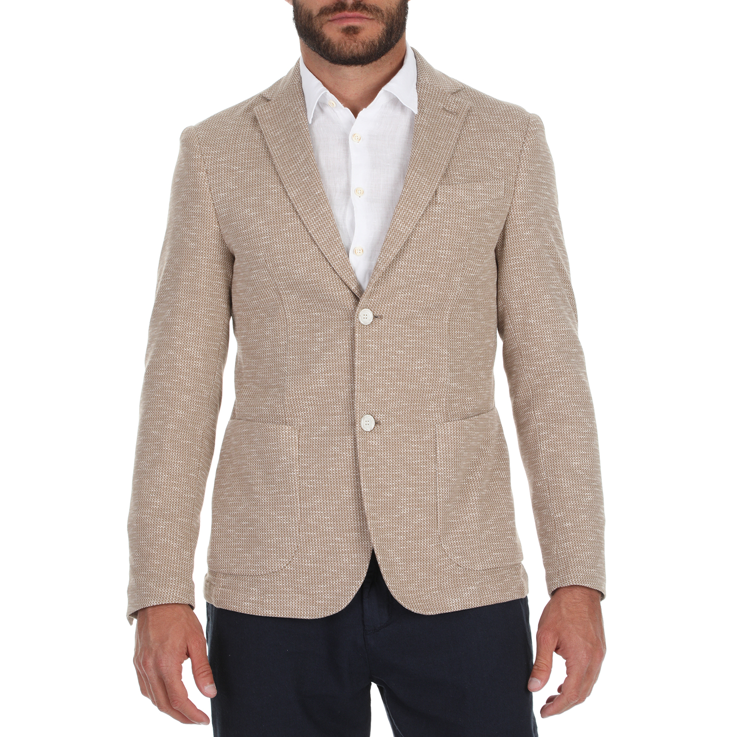 SSEINSE - Ανδρικό σακάκι blazer SSEINSE μπεζ Ανδρικά/Ρούχα/Πανωφόρια/Σακάκια