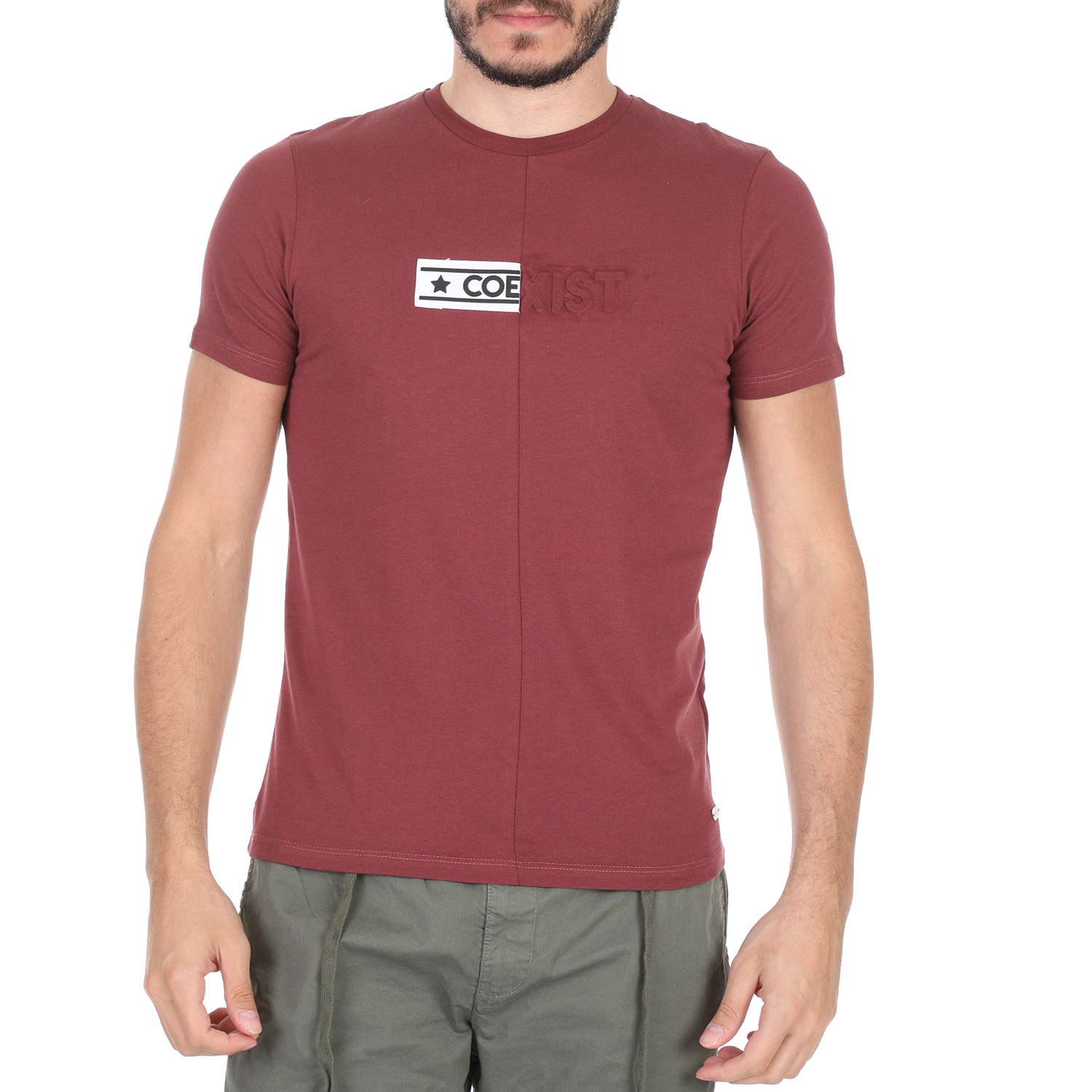 Ανδρικά/Ρούχα/Μπλούζες/Κοντομάνικες SSEINSE - Ανδρικό t-shirt SSEINSE κόκκινο