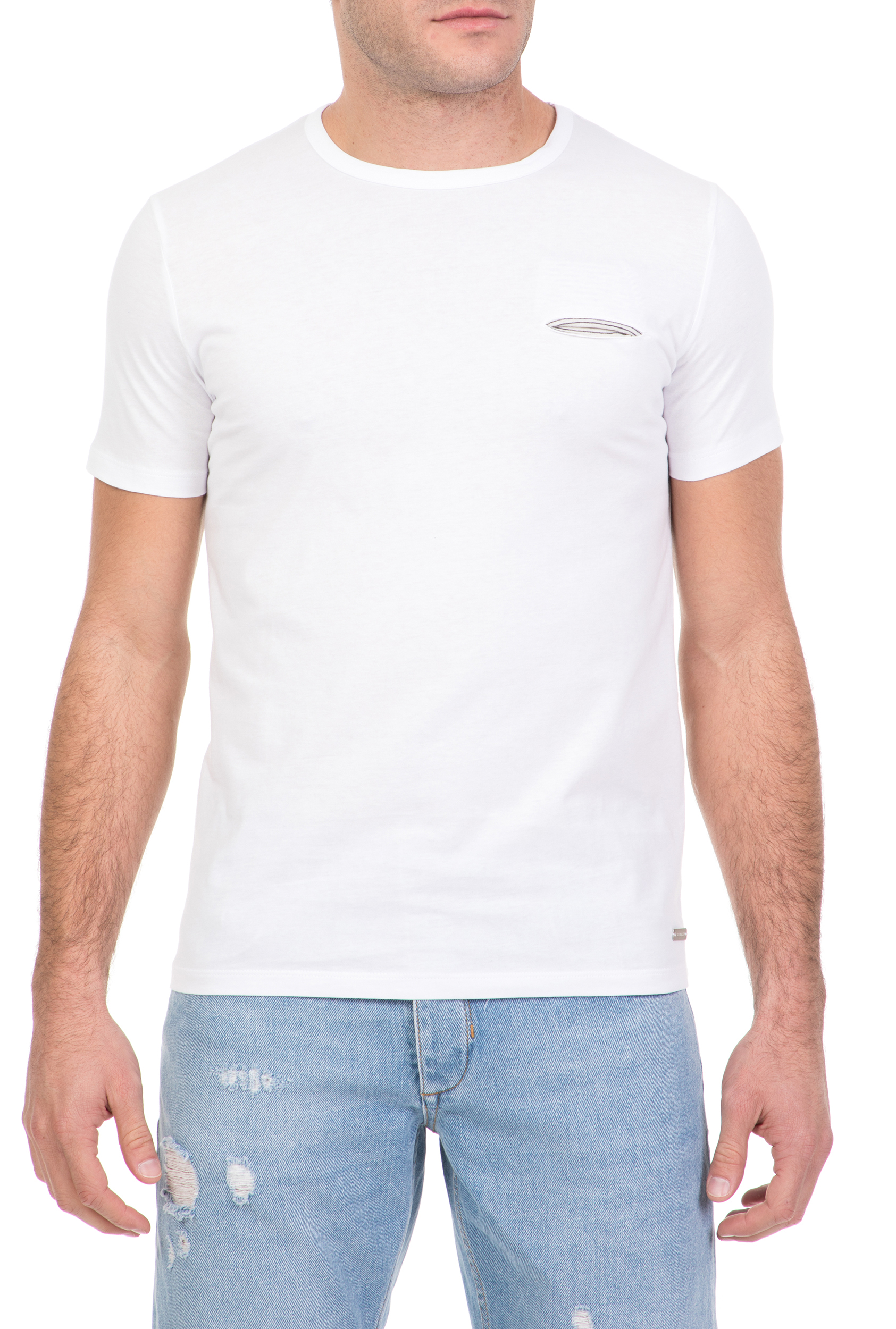 SSEINSE Ανδρική κοντομάνικη μπλούζα SSEINSE λευκή