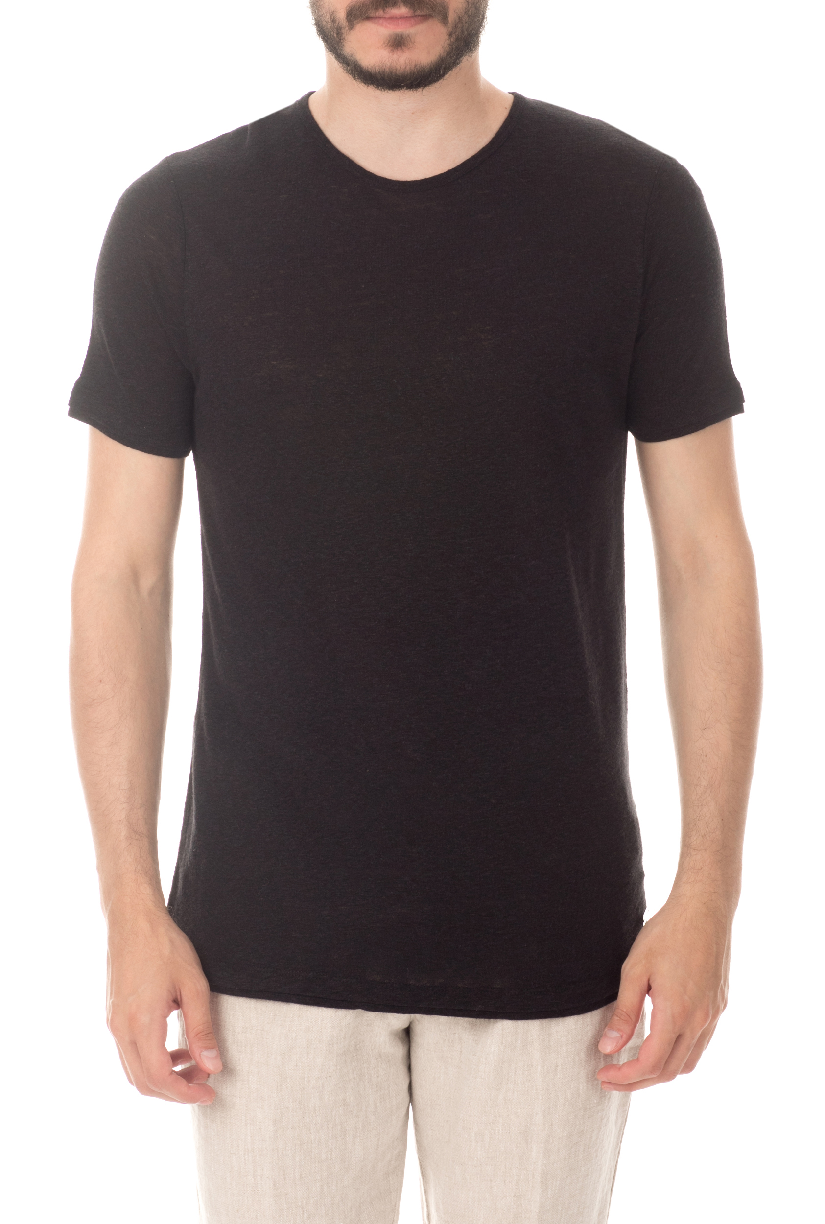 Ανδρικά/Ρούχα/Μπλούζες/Κοντομάνικες SSEINSE - Ανδρική κοντομάνικη μπλούζα SSEINSE μαύρη
