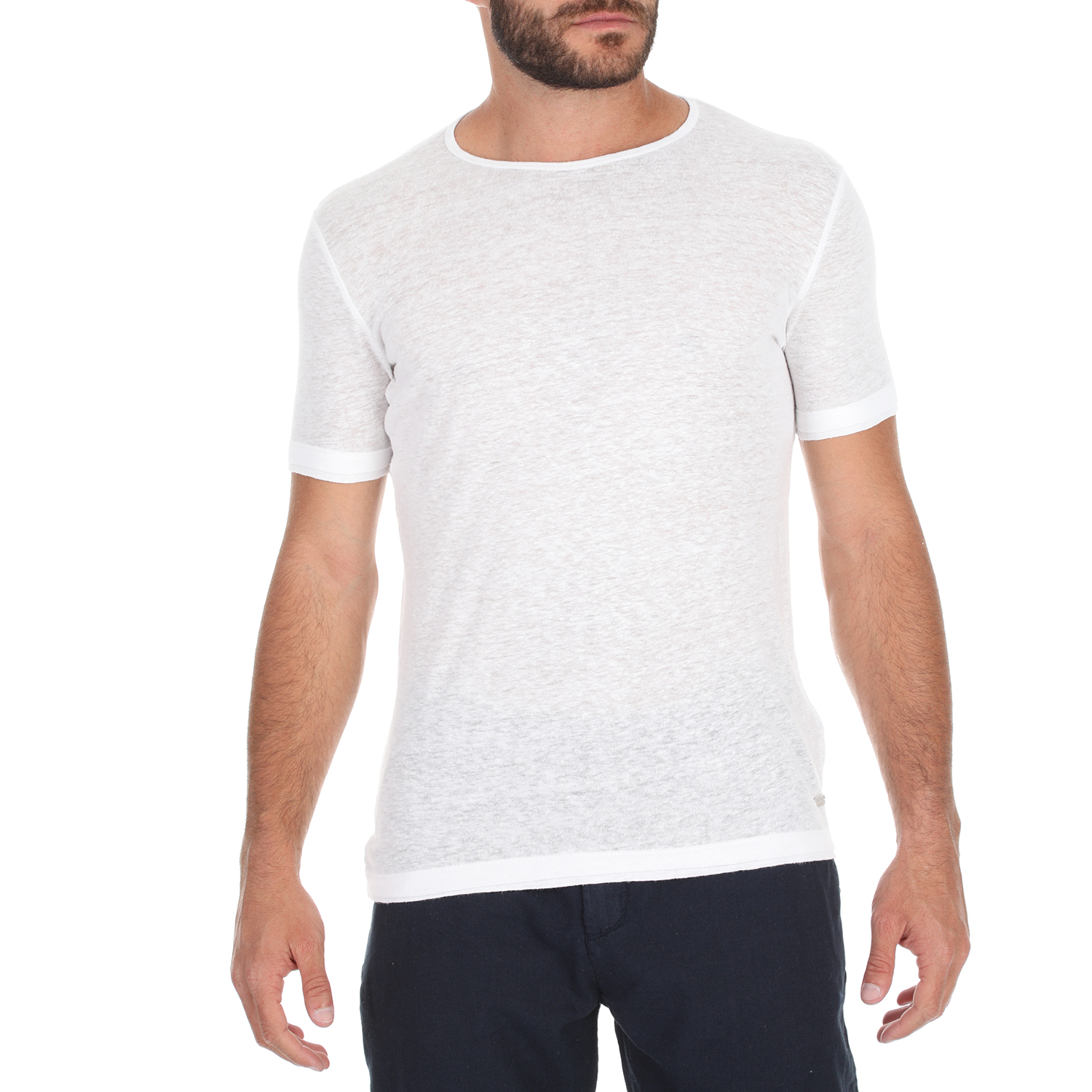 Ανδρικά/Ρούχα/Μπλούζες/Κοντομάνικες SSEINSE - Ανδρικό t-shirt SSEINSE λευκό