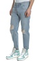 SSEINSE-Ανδρικό cropped τζιν παντελόνι SSEINSE μπλε με σκισίματα