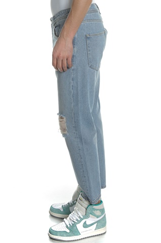 SSEINSE-Ανδρικό cropped τζιν παντελόνι SSEINSE μπλε με σκισίματα