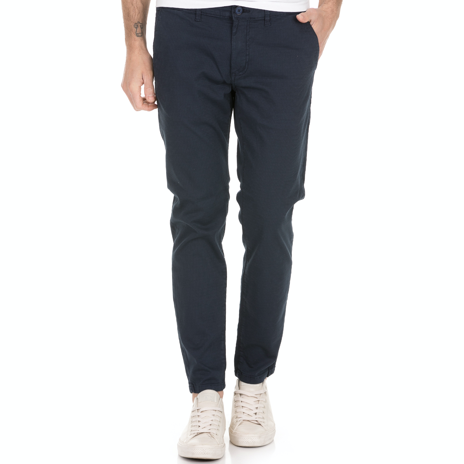 Ανδρικά/Ρούχα/Παντελόνια/Chinos SSEINSE - Ανδρικό παντελόνι AMERICA SSEINSE μπλε