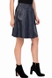 NUMPH-Γυναικεία δερμάτινη μίνι φούστα FILICIDAD NUMPH μαύρη