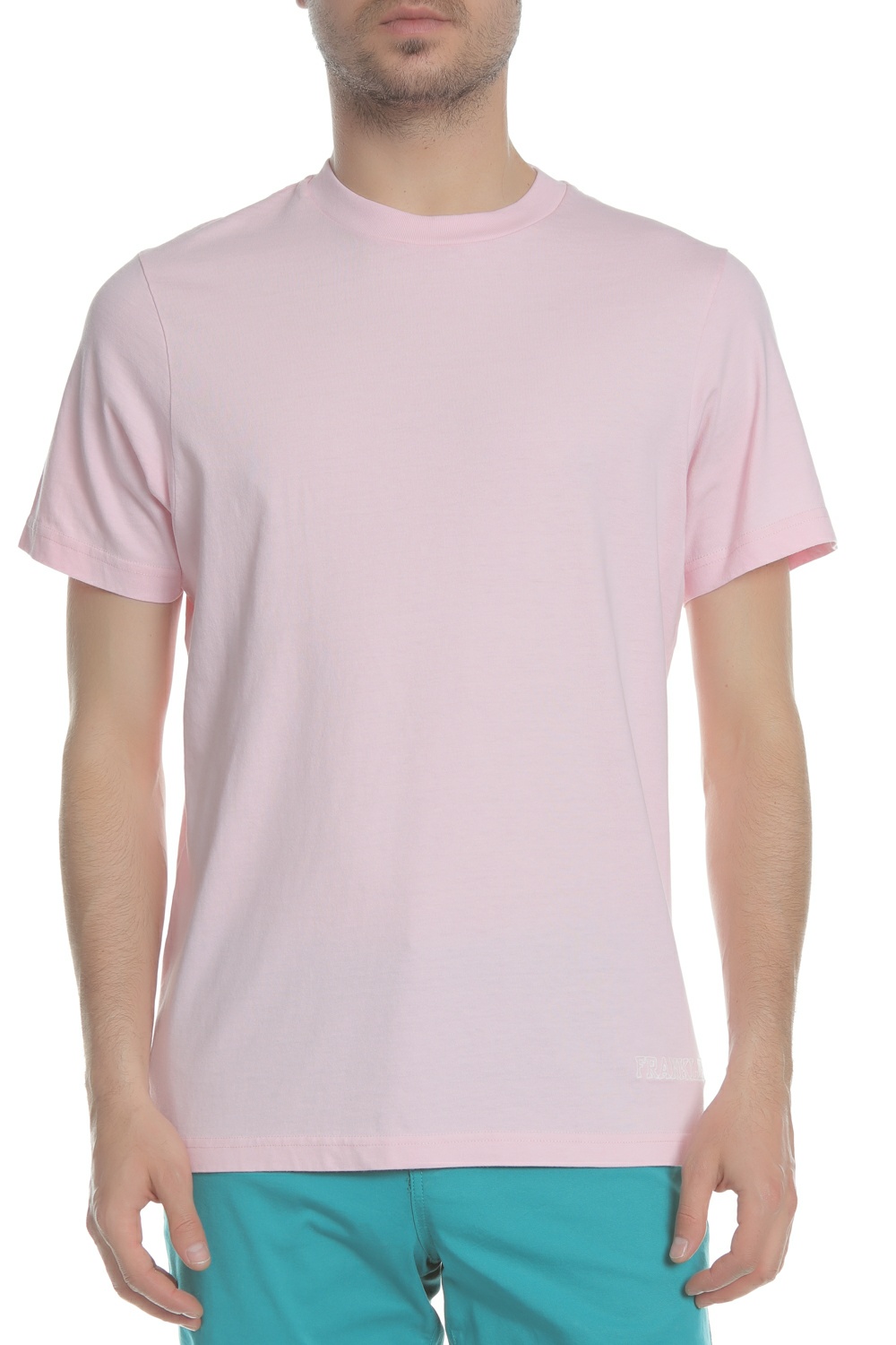 Ανδρικά/Ρούχα/Μπλούζες/Κοντομάνικες FRANKLIN & MARSHALL - Ανδρική κοντομάνικη μπλούζα FRANKLIN & MARSHALL ροζ