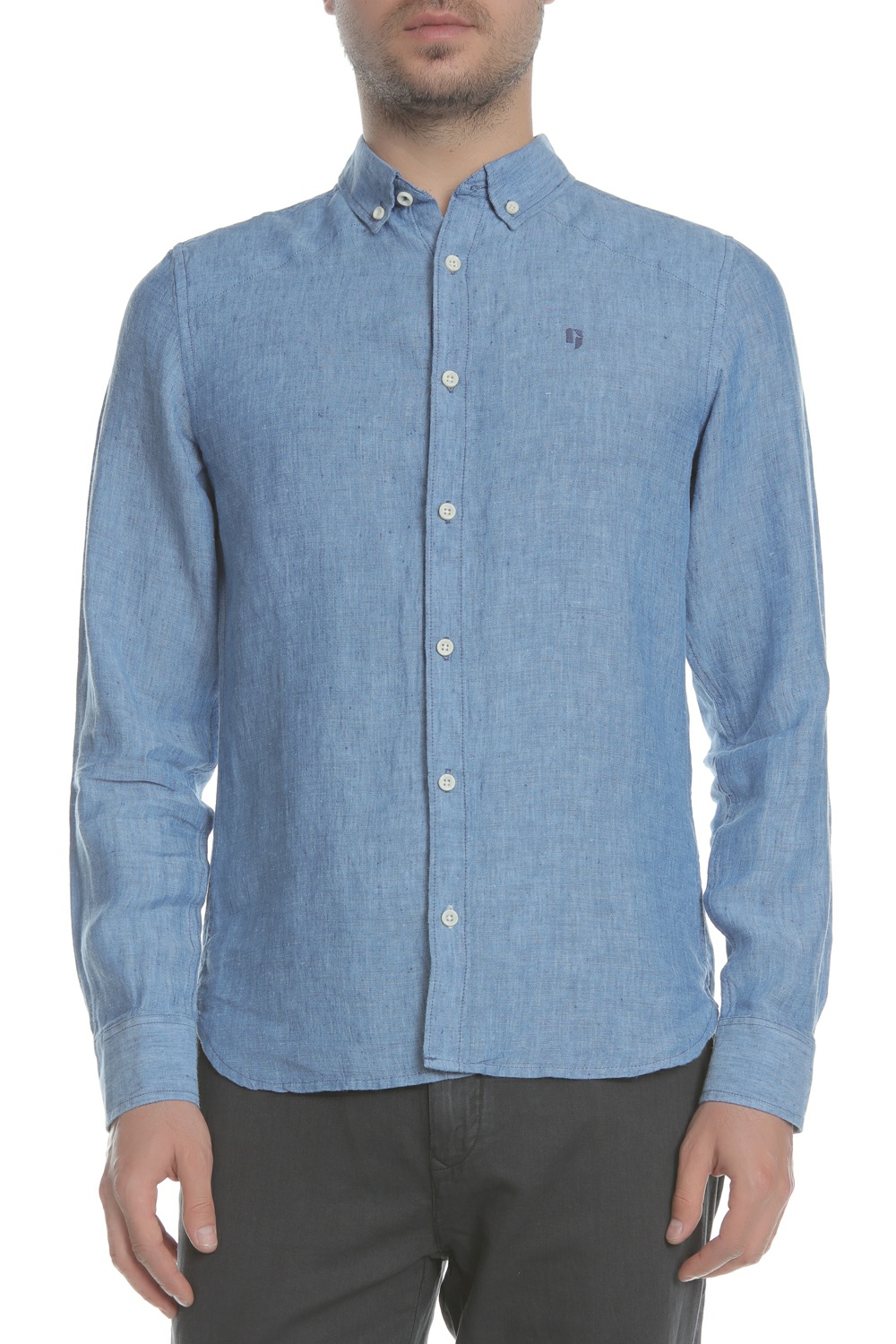 GARCIA JEANS - Ανδρικό μακρυμάνικο πουκάμισο Garcia Jeans μπλε Ανδρικά/Ρούχα/Πουκάμισα/Μακρυμάνικα