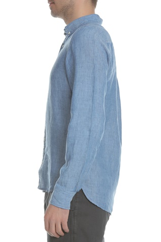 GARCIA JEANS-Ανδρικό μακρυμάνικο πουκάμισο Garcia Jeans μπλε