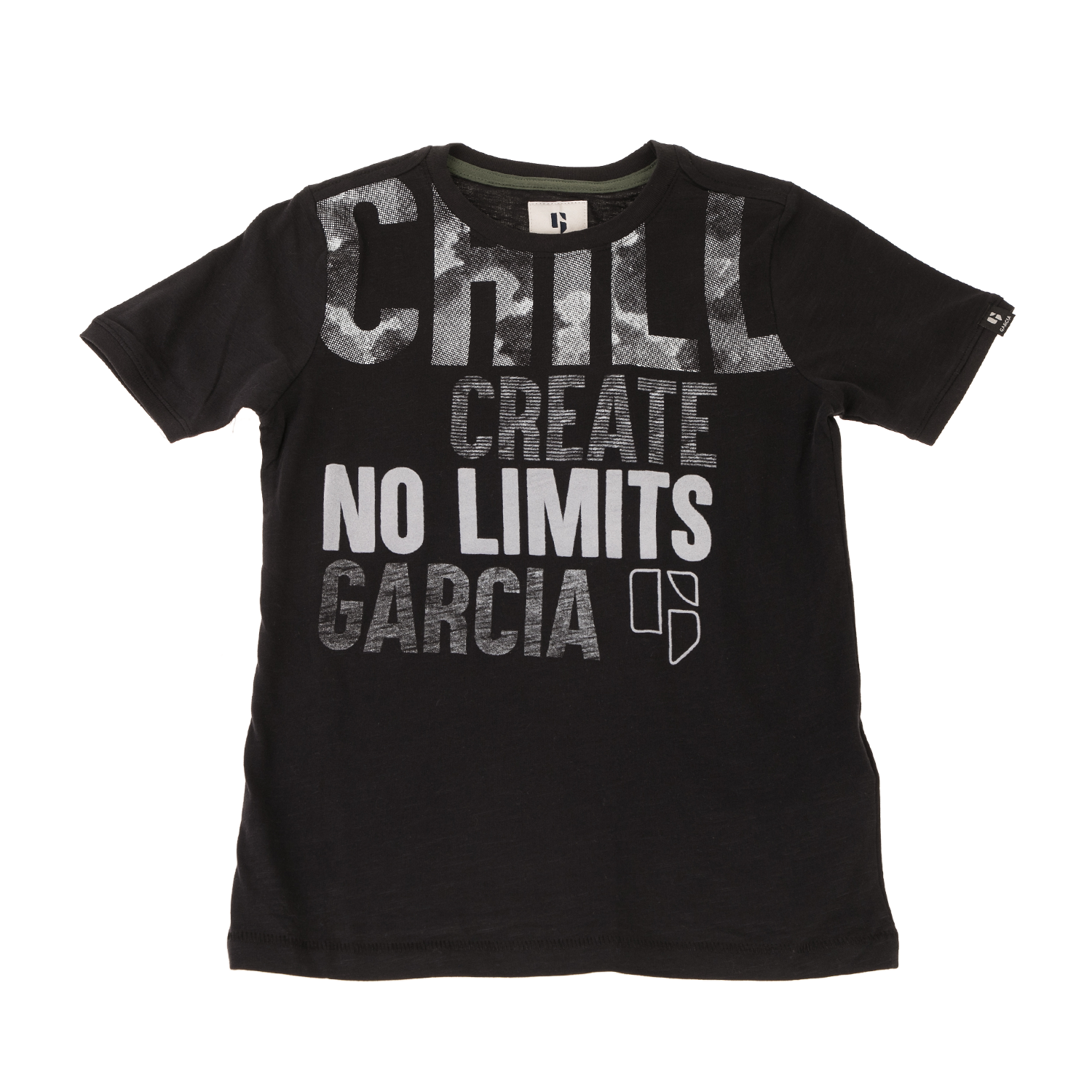 Παιδικά/Boys/Ρούχα/Μπλούζες Κοντομάνικες-Αμάνικες GARCIA JEANS - Παιδικό t-shirt για αγόρια GARCIA JEANS μαύρο