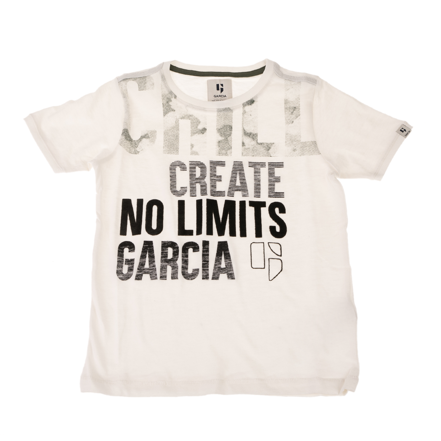 Παιδικά/Boys/Ρούχα/Μπλούζες Κοντομάνικες-Αμάνικες GARCIA JEANS - Παιδικό t-shirt για αγόρια GARCIA JEANS εκρού