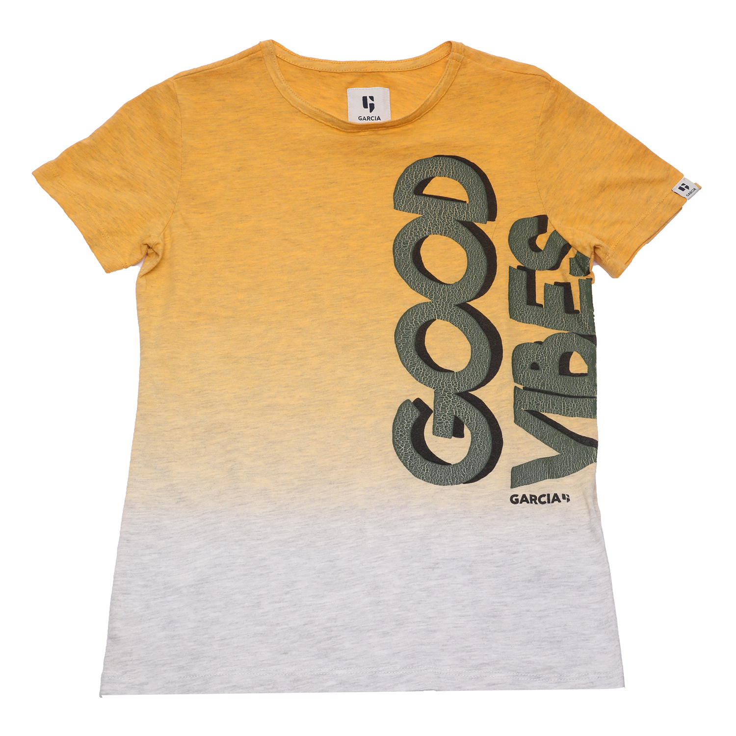 Παιδικά/Boys/Ρούχα/Μπλούζες Κοντομάνικες-Αμάνικες GARCIA JEANS - Παιδικό t-shirt GARCIA JEAN κίτρινο γκρι