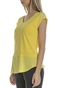 GARCIA JEANS-Γυναικεία κοντομάνικη μπλούζα GARCIA JEANS κίτρινη