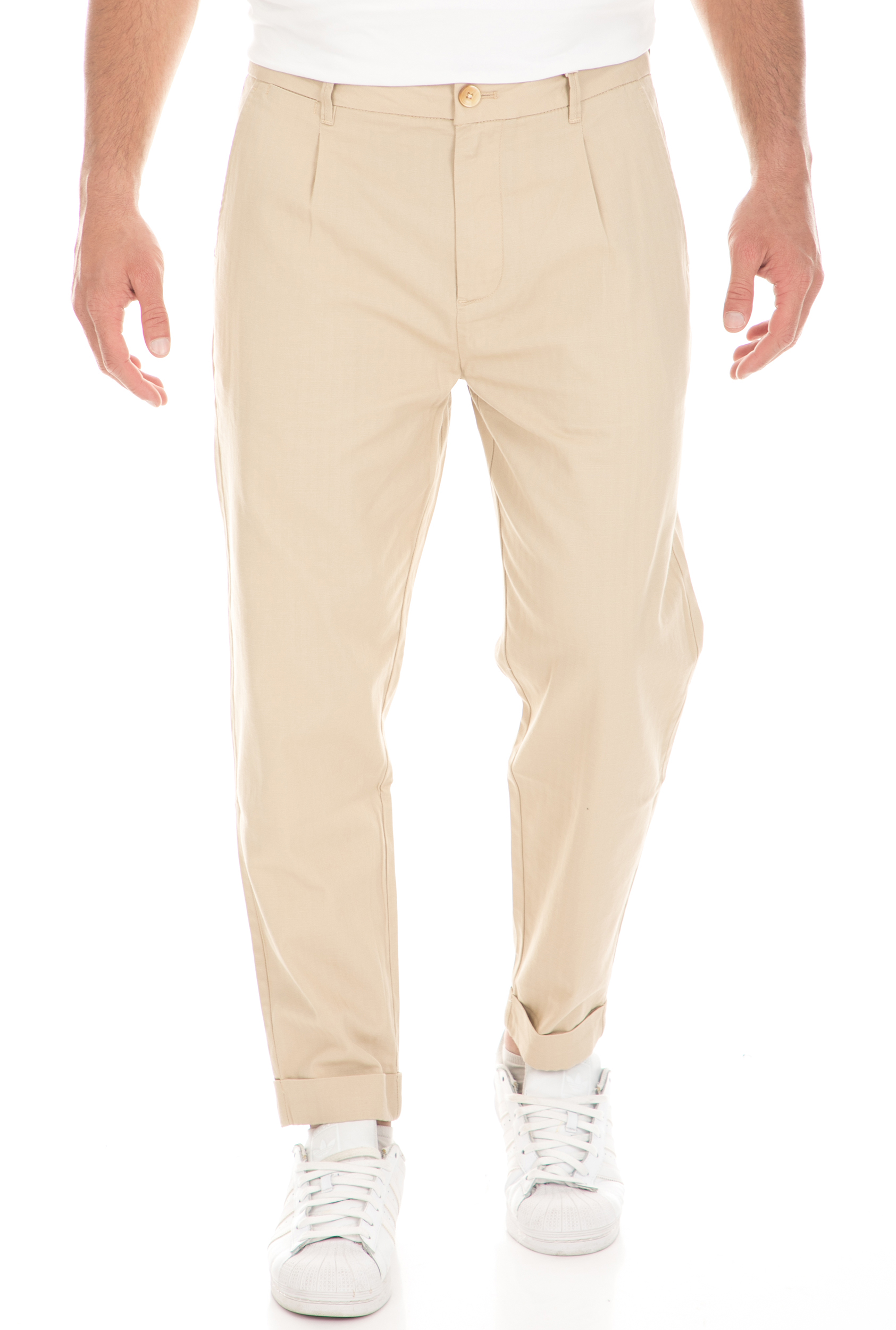 SCOTCH & SODA - Ανδρικό παντελόνι SEASONAL FIT- Relaxed chino SCOTCH & SODA μπεζ Ανδρικά/Ρούχα/Παντελόνια/Chinos