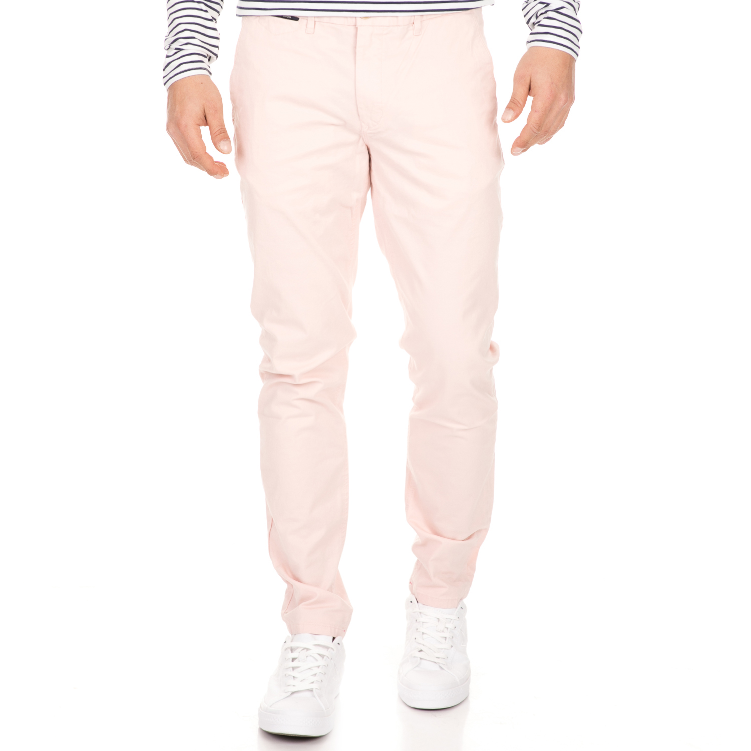 Ανδρικά/Ρούχα/Παντελόνια/Chinos SCOTCH & SODA - Ανδρικό chino παντελόνι SCOTCH & SODA MOTT Classic ροζ