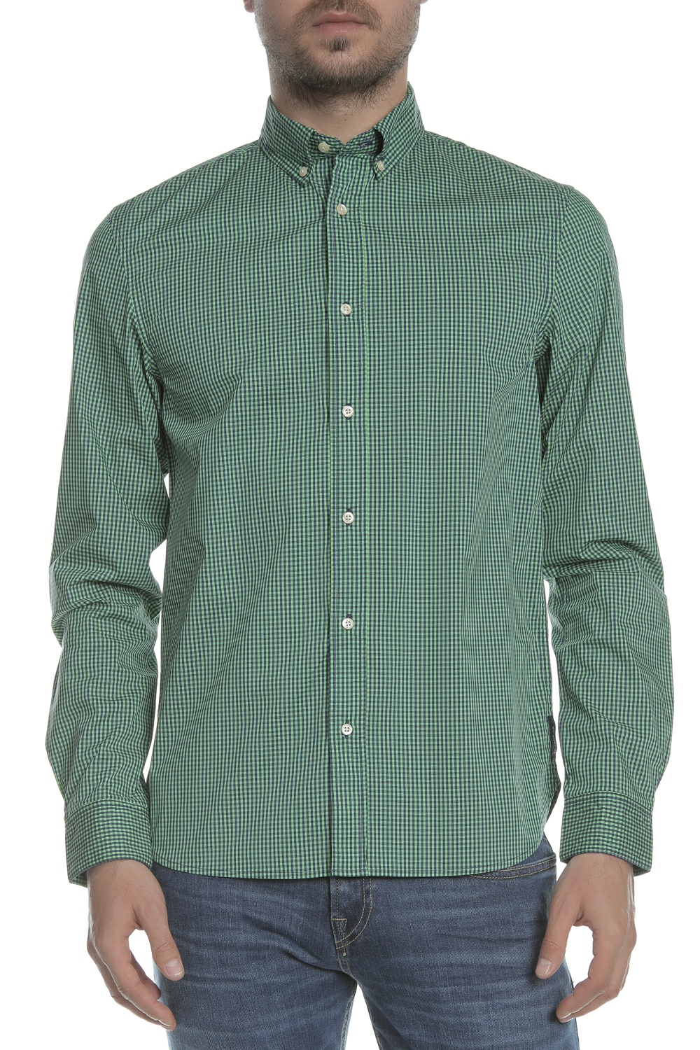 SCOTCH & SODA - Ανδρικό πουκάμισο REGULAR FIT - Classic BB-check πράσινο