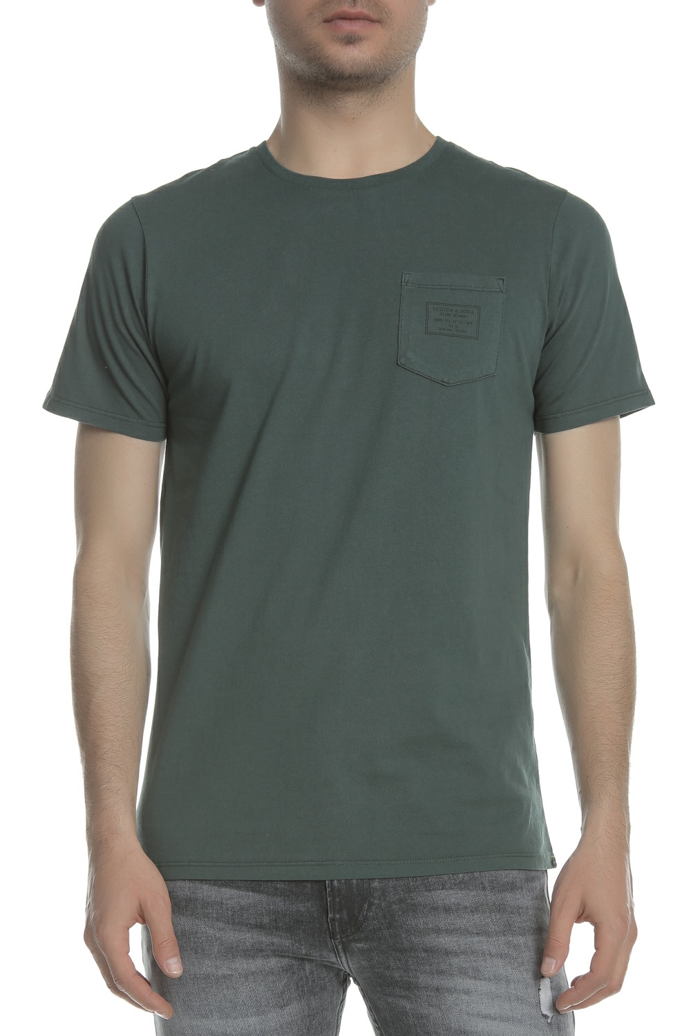 Ανδρικά/Ρούχα/Μπλούζες/Κοντομάνικες SCOTCH & SODA - Ανδρική μπλούζα SCOTCH & SODA πράσινη