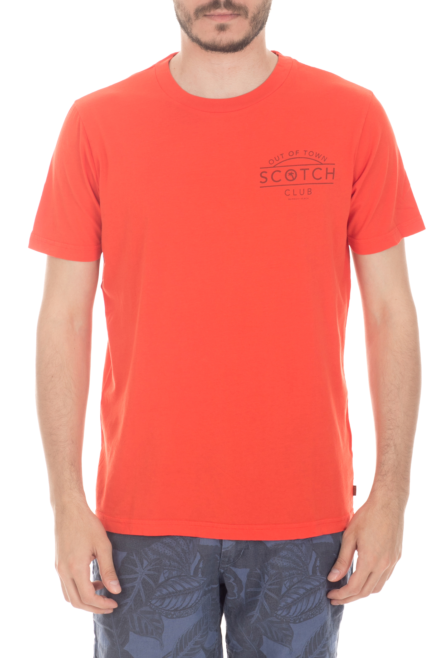SCOTCH & SODA - Ανδρική μπλούζα SCOTCH & SODA κόκκινη Ανδρικά/Ρούχα/Μπλούζες/Κοντομάνικες