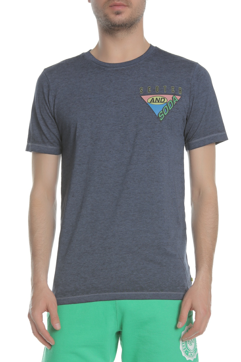 SCOTCH & SODA - Ανδρική μπλούζα Surf-inspired logo artwork tee μπλε Ανδρικά/Ρούχα/Μπλούζες/Κοντομάνικες