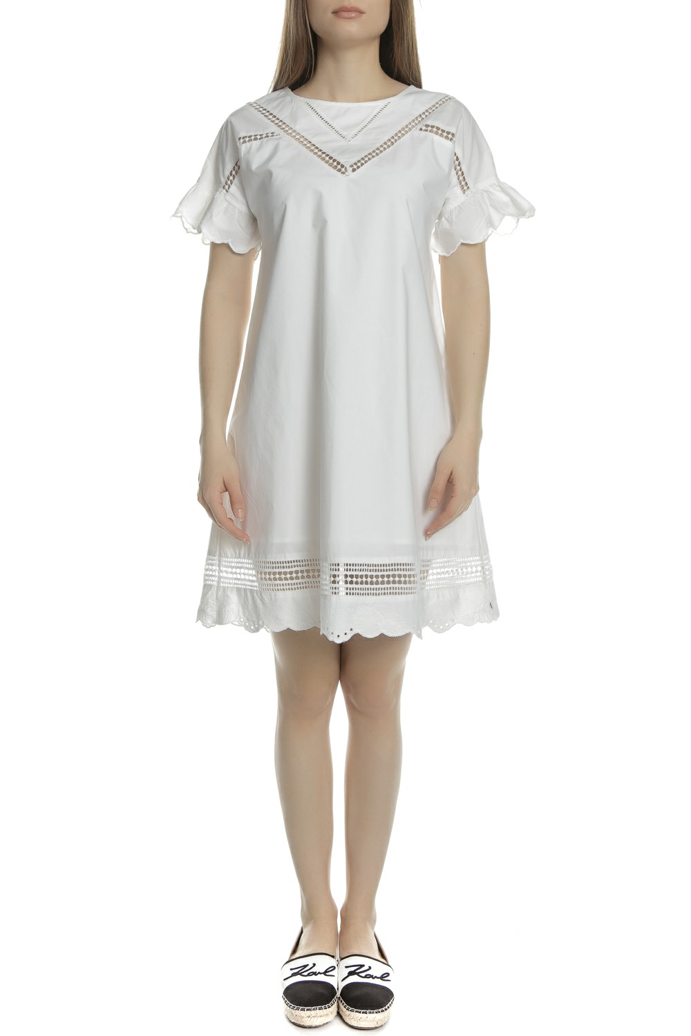 SCOTCH & SODA - Γυναικείο μίνι φόρεμα SCOTCH & SODA λευκό Γυναικεία/Ρούχα/Φορέματα/Μίνι