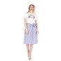 SCOTCH & SODA-Γυναικεία midi φούστα SCOTCH & SODA WRAPOVER PAPERBAG PENCIL μπλε λευκή