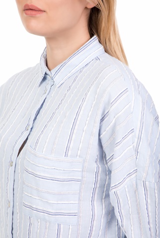 GARCIA JEANS-Γυναικείο μακρυμάνικο πουκάμισο GARCIA JEANS γαλάζιο