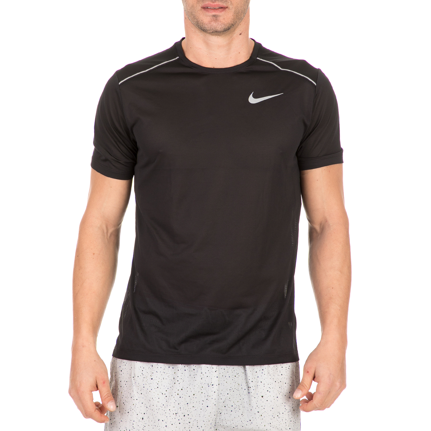 Ανδρικά/Ρούχα/Αθλητικά/T-shirt NIKE - Ανδρικό t-shirt NIKE DRY COOL MILER μαύρο