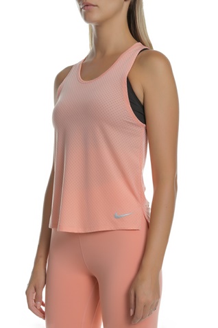 NIKE-Γυναικείο αμάνικο μπλουζάκι Nike Breathe Miler Running Tank ροζ