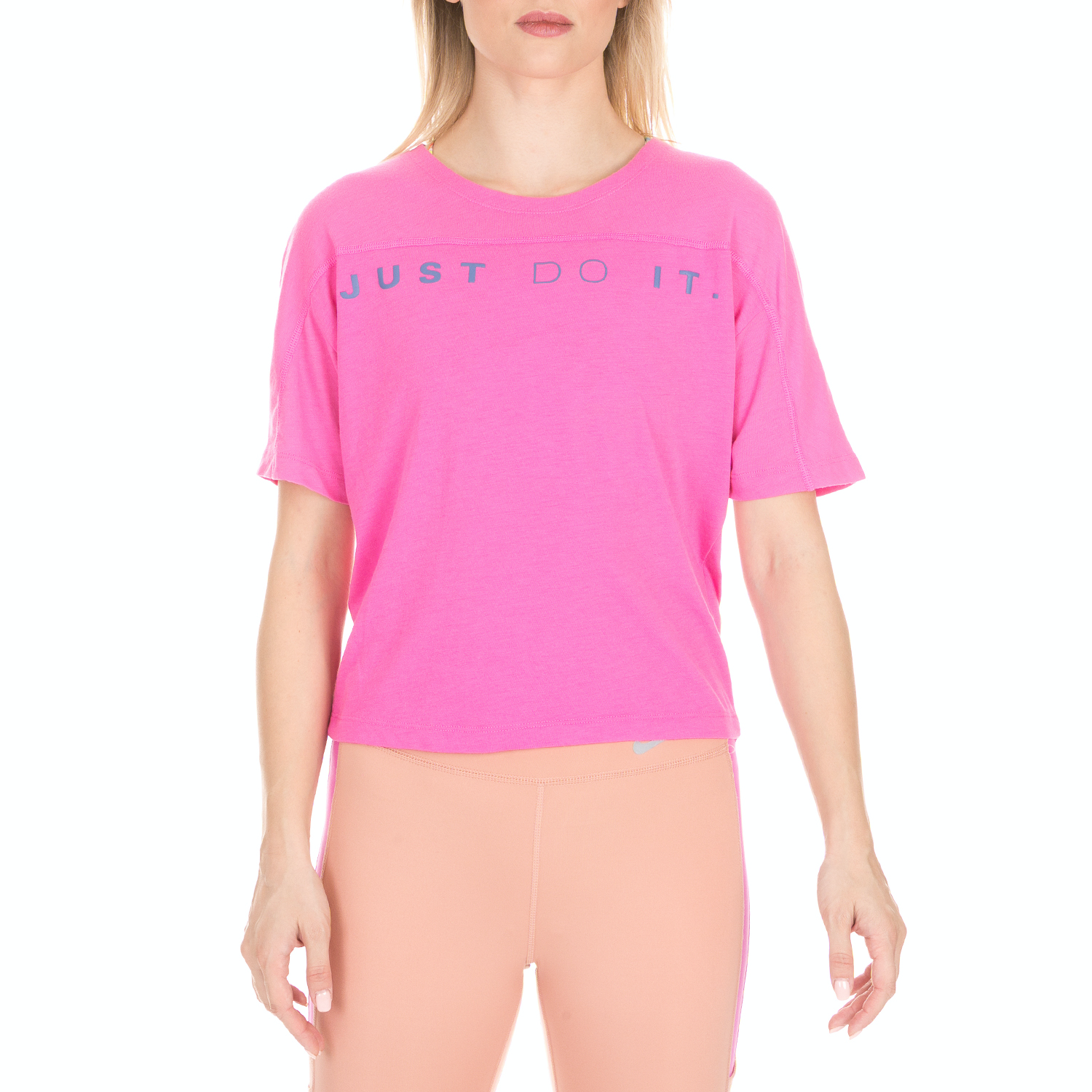 NIKE - Γυναικείο t-shirt NIKE MILER SURF ροζ Γυναικεία/Ρούχα/Αθλητικά/T-shirt-Τοπ