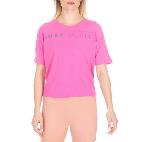 NIKE-Γυναικείο t-shirt NIKE MILER SURF ροζ