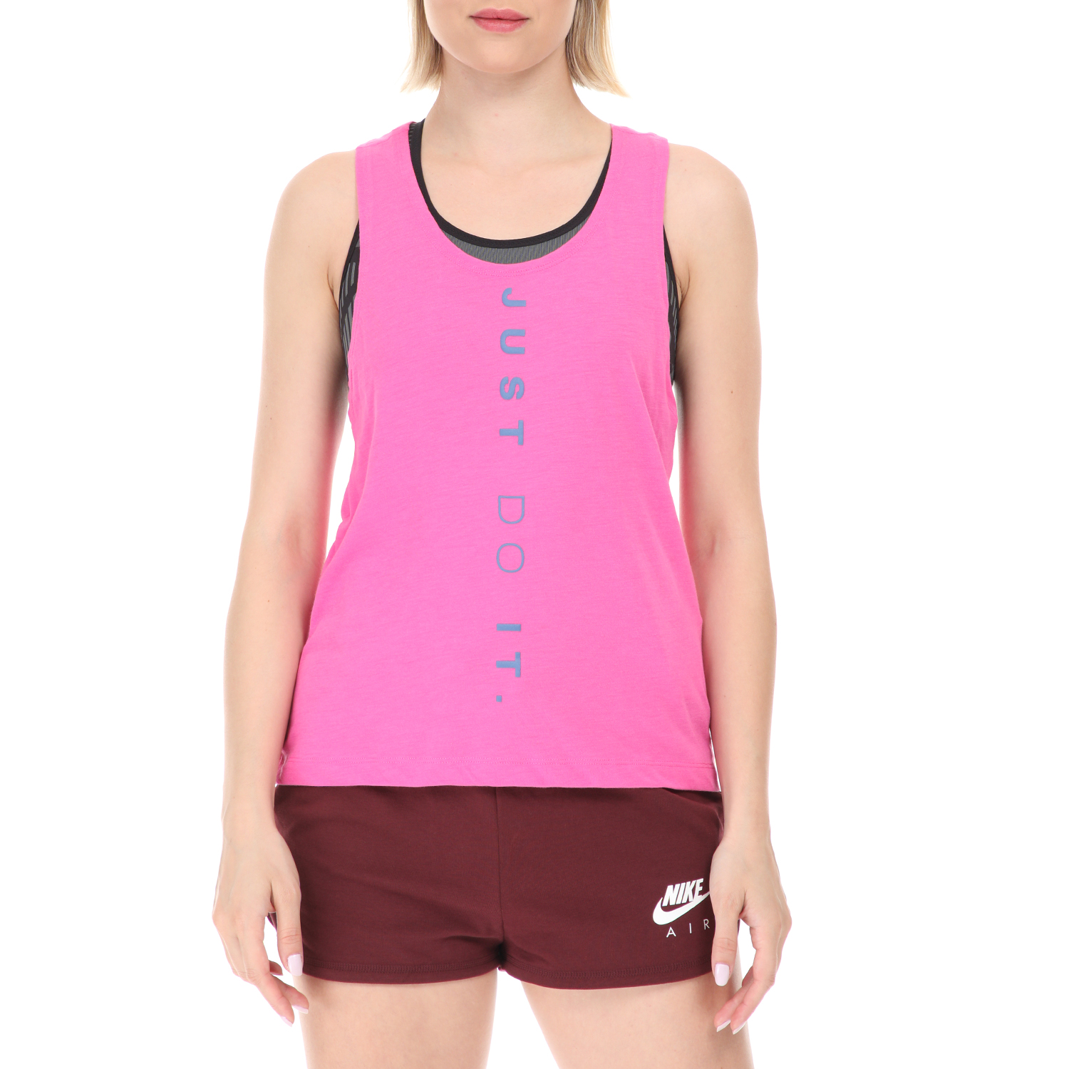 NIKE - Γυναικείο τοπ Nike Dri-FIT Miler Run ροζ Γυναικεία/Ρούχα/Αθλητικά/T-shirt-Τοπ