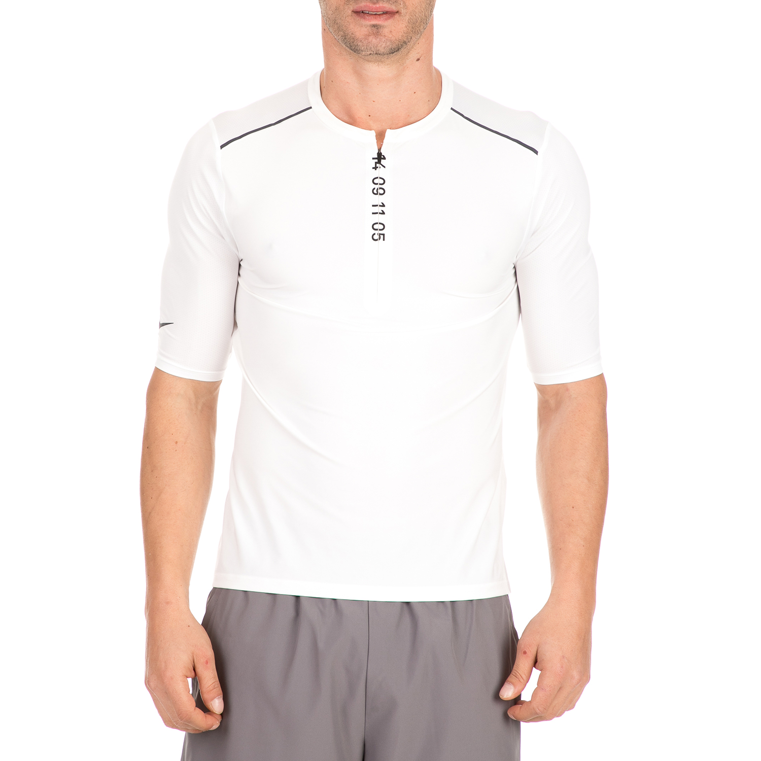 NIKE - Ανδρικό αθλητικό t-shirt NIKE TCH PCK HZ SS λευκό Ανδρικά/Ρούχα/Αθλητικά/T-shirt