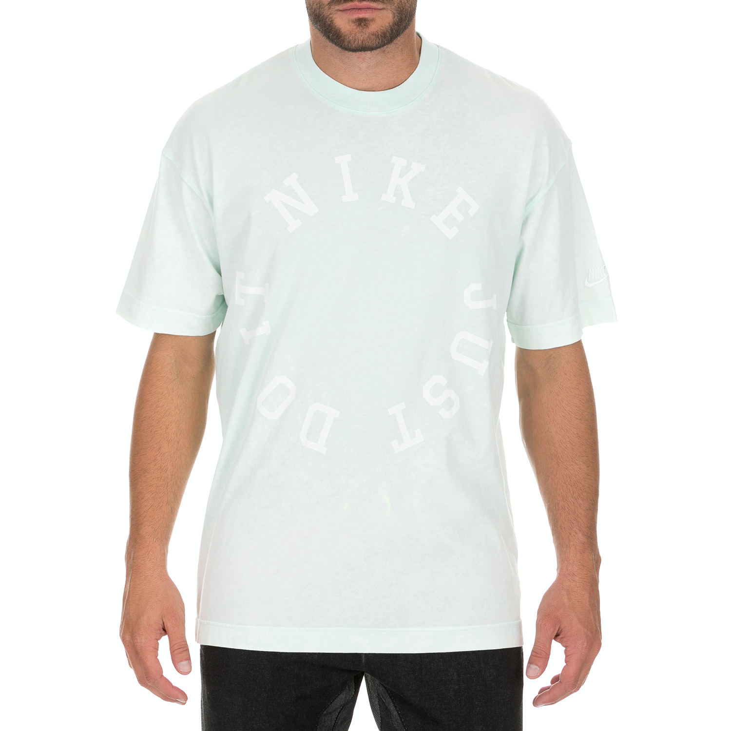 Ανδρικά/Ρούχα/Αθλητικά/T-shirt NIKE - Ανδρικό t-shirt NΙKΕ SPORTSWEAR Short-Sl πράσινο λευκό