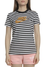 NIKE-Γυναικείο t-shirt NIKE NSW ασπρόμαυρο