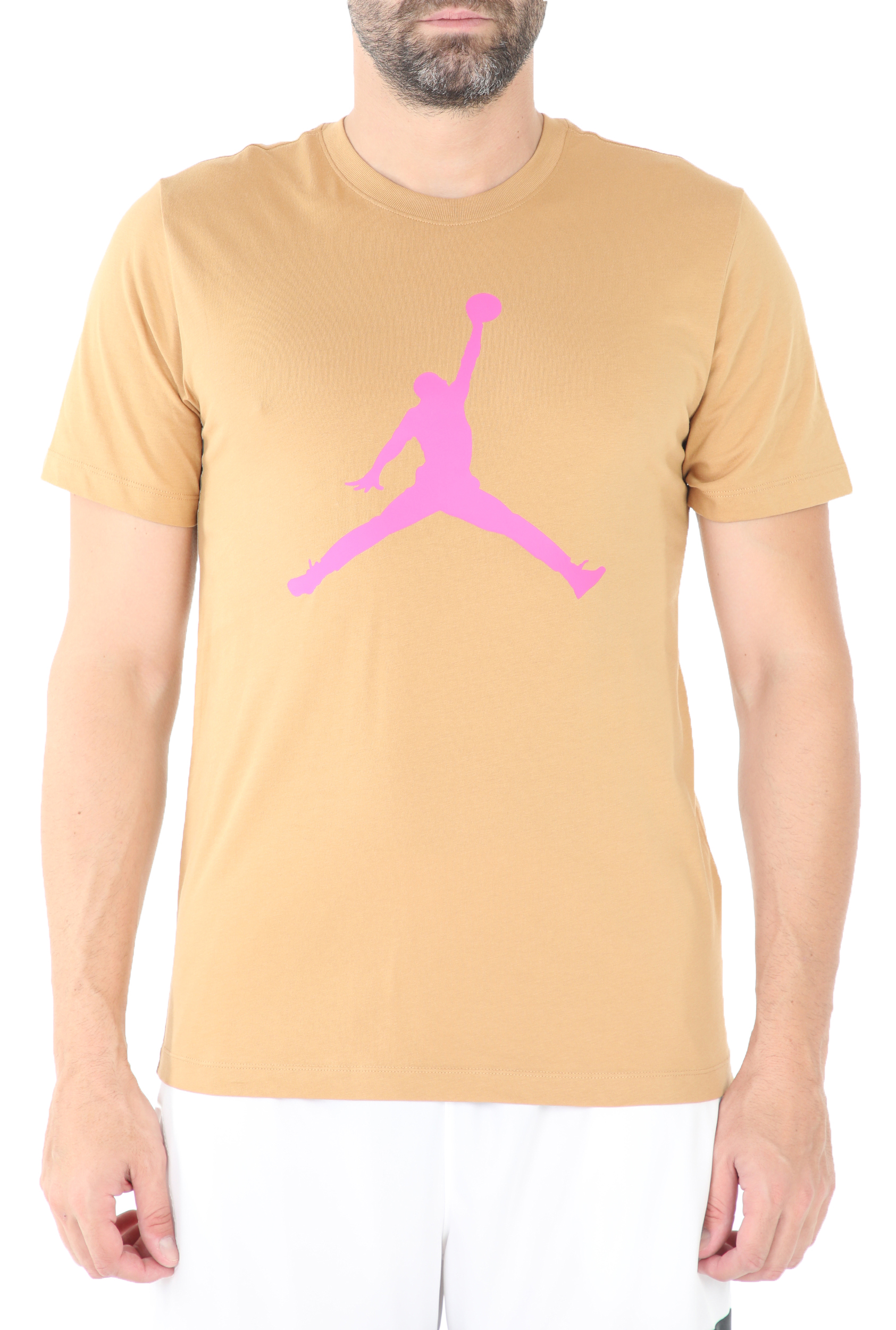 Ανδρικά/Ρούχα/Αθλητικά/T-shirt NIKE - Ανδρικό t-shirt ΝΙΚΕ J JUMPMAN μπεζ