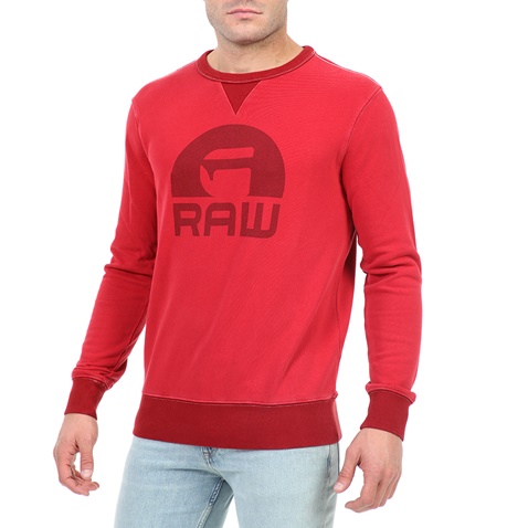 G-STAR RAW-Ανδρική φούτερ μπλούζα G-STAR RAW GRAPHIC 2 CORE R SW κόκκινη