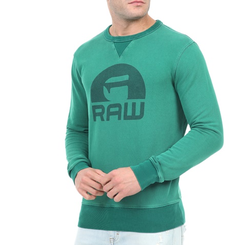 G-STAR RAW-Ανδρική φούτερ μπλούζα G-STAR RAW GRAPHIC 2 CORE R SW πράσινη