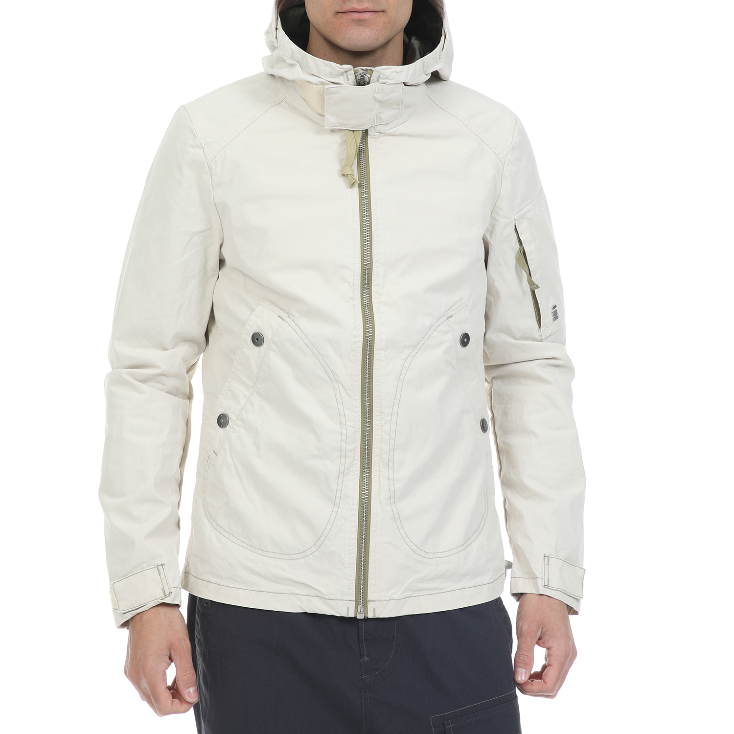 G-STAR RAW - Ανδρικό jacket G-STAR RAW BOLT OVERSHIRT λευκό Ανδρικά/Ρούχα/Πανωφόρια/Μπουφάν