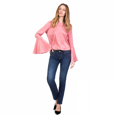 SILVIAN HEACH-Γυναικεία μακρυμάνικη μπλούζα με βολάν TEMPERLIA SILVIAN HEACH ροζ
