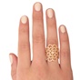 JEWELTUDE-Γυναικείο φαρδύ δαχτυλίδι JEWELTUDE από επίχρυσο κράμα μετάλλων